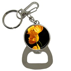 Yellow Poppies Bottle Opener Key Chain