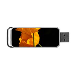Yellow Poppies Portable Usb Flash (one Side) by Audy