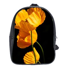 Yellow Poppies School Bag (xl) by Audy