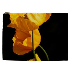 Yellow Poppies Cosmetic Bag (xxl) by Audy