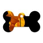 Yellow Poppies Dog Tag Bone (One Side) Front