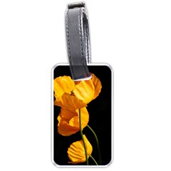 Yellow Poppies Luggage Tag (one Side) by Audy