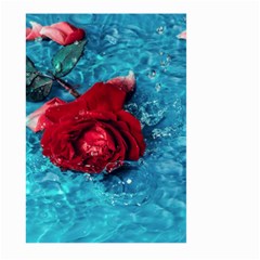 Red Roses In Water Large Garden Flag (two Sides) by Audy