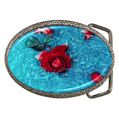 Red Roses In Water Belt Buckles by Audy