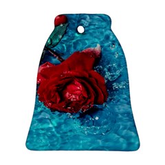 Red Roses In Water Bell Ornament (two Sides) by Audy