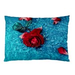 Red Roses In Water Pillow Case (Two Sides) Front