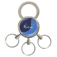 Background Good Night 3-ring Key Chain