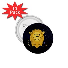 Zodiak Leo Lion Horoscope Sign Star 1 75  Buttons (10 Pack)