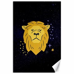 Zodiak Leo Lion Horoscope Sign Star Canvas 24  X 36 
