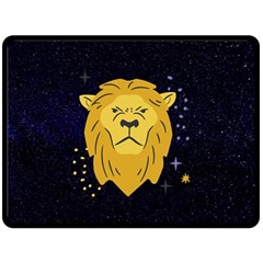 Zodiak Leo Lion Horoscope Sign Star Double Sided Fleece Blanket (large) 