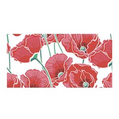 Red Poppy Flowers Satin Wrap by goljakoff