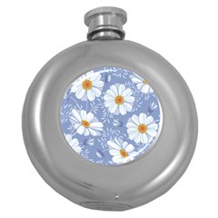 Chamomile Flower Round Hip Flask (5 Oz) by goljakoff