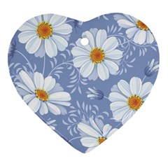 Chamomile Flower Heart Ornament (two Sides) by goljakoff