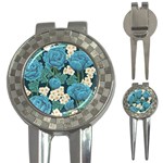 Blue roses 3-in-1 Golf Divots Front