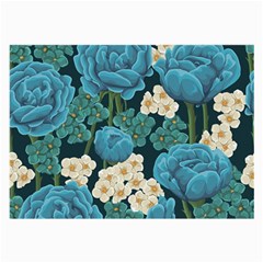 Blue Roses Large Glasses Cloth by goljakoff
