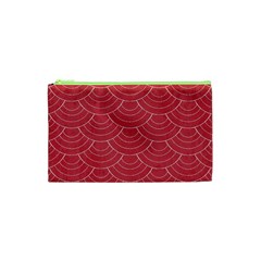 Red Sashiko Cosmetic Bag (xs) by goljakoff