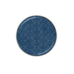 Blue Sashiko Hat Clip Ball Marker by goljakoff