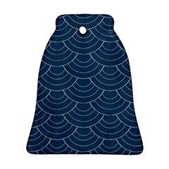 Blue Sashiko Bell Ornament (two Sides) by goljakoff