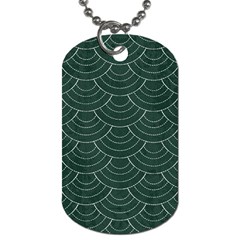 Green Sashiko Dog Tag (two Sides) by goljakoff