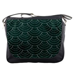 Green Sashiko Messenger Bag by goljakoff