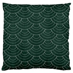 Green Sashiko Standard Flano Cushion Case (two Sides) by goljakoff