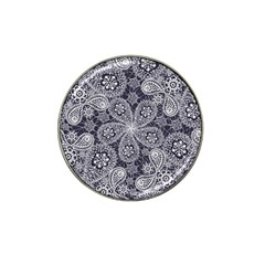 White Flower Mandala Hat Clip Ball Marker by goljakoff