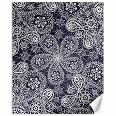 White Flower Mandala Canvas 16  X 20  by goljakoff