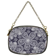 White Flower Mandala Chain Purse (one Side) by goljakoff