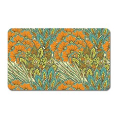 Orange Flowers Magnet (rectangular) by goljakoff