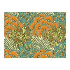 Orange Flowers Double Sided Flano Blanket (mini)  by goljakoff