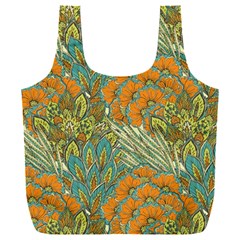 Orange Flowers Full Print Recycle Bag (xxl) by goljakoff