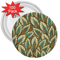 Field Leaves 3  Buttons (100 Pack)  by goljakoff