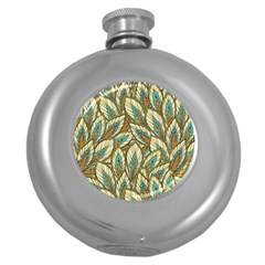 Field Leaves Round Hip Flask (5 Oz) by goljakoff