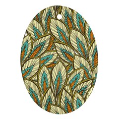 Field leaves Oval Ornament (Two Sides)