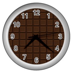 Chocolate Wall Clock (silver) by goljakoff