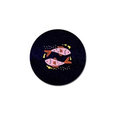 Fish Pisces Astrology Star Zodiac Golf Ball Marker by HermanTelo