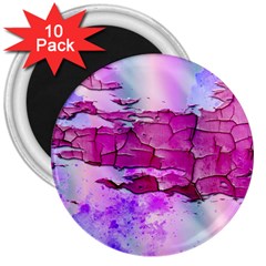 Background Crack Art Abstract 3  Magnets (10 Pack) 