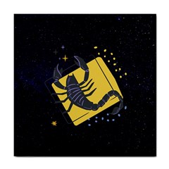 Zodiak Scorpio Horoscope Sign Star Tile Coaster by Alisyart