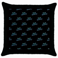 Just Beauty Words Motif Print Pattern Throw Pillow Case (Black)