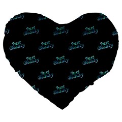 Just Beauty Words Motif Print Pattern Large 19  Premium Heart Shape Cushions