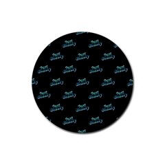 Just Beauty Words Motif Print Pattern Rubber Round Coaster (4 Pack)  by dflcprintsclothing