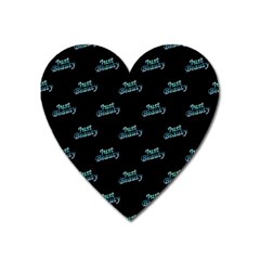 Just Beauty Words Motif Print Pattern Heart Magnet by dflcprintsclothing