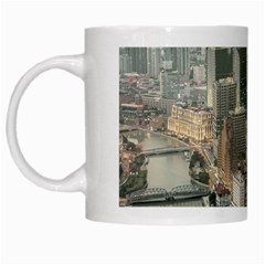 Lujiazui District Aerial View, Shanghai China White Mugs by dflcprintsclothing