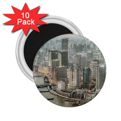 Lujiazui District Aerial View, Shanghai China 2 25  Magnets (10 Pack)  by dflcprintsclothing