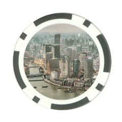 Lujiazui District Aerial View, Shanghai China Poker Chip Card Guard (10 Pack) by dflcprintsclothing