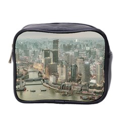 Lujiazui District Aerial View, Shanghai China Mini Toiletries Bag (two Sides) by dflcprintsclothing