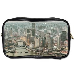 Lujiazui District Aerial View, Shanghai China Toiletries Bag (one Side) by dflcprintsclothing
