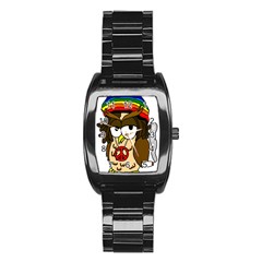  Rainbow Stoner Owl Stainless Steel Barrel Watch by IIPhotographyAndDesigns
