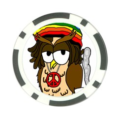  Rainbow Stoner Owl Poker Chip Card Guard by IIPhotographyAndDesigns