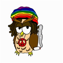  Rainbow Stoner Owl Small Garden Flag (two Sides) by IIPhotographyAndDesigns